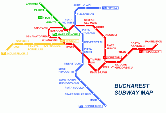harta metrou Bucuresti